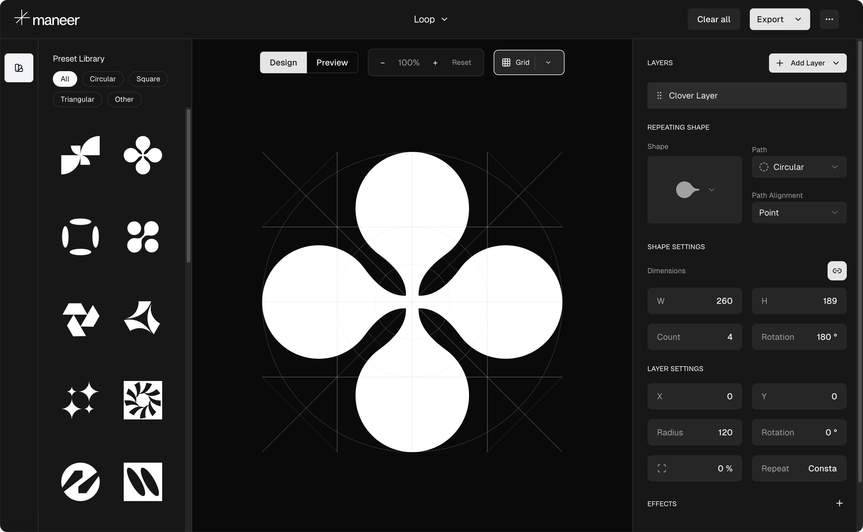 Repeater application interface